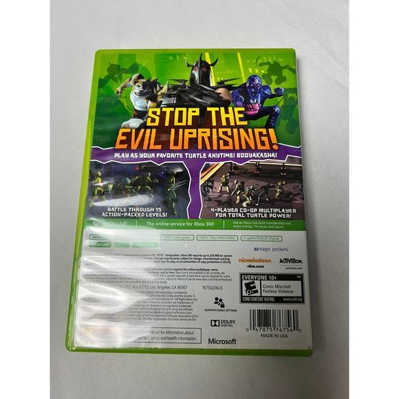 Nickelodeon Teenage Mutant Ninja Turtles Xbox 360 Game Activision - Picture 3 of 5